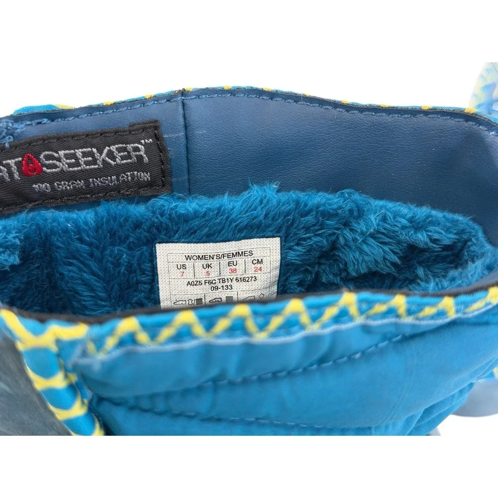 The North Face Black Boots Blue ThermoBall Lace‎ Up Waterproof Women's Size 7